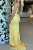 Load image into Gallery viewer, Yellow Mermaid Long Corset Beaded Formal Dress With Slit