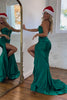 Load image into Gallery viewer, Dark Green Sweetheart Mermaid Long Formal Dress with Slit