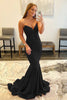 Load image into Gallery viewer, Black Mermaid Sweetheart Formal Dress