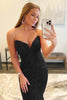 Load image into Gallery viewer, Black Mermaid Sweetheart Formal Dress