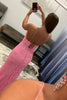 Load image into Gallery viewer, Sparkly Pink Detachable Train Sequins Formal Dress with Slit