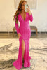 Load image into Gallery viewer, Mermaid Glitter Navy Sequins Mesh Evening Dress Backless Formal Dress