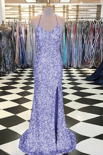 Royal Blue Sequin Mermaid Formal Dress