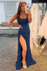 Load image into Gallery viewer, Mermaid Glitter Sequins Sexy Hot Pink Backless Long Formal Dress