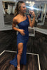 Load image into Gallery viewer, One Shoulder Sequins Mermaid Formal Dress with Slit