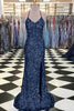 Load image into Gallery viewer, Royal Blue Sequin Mermaid Formal Dress