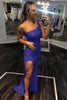 Load image into Gallery viewer, One Shoulder Sequins Mermaid Formal Dress with Slit