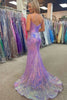 Load image into Gallery viewer, Sparkly Pink Sequin Long Mermaid Corset Formal Dress