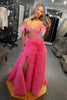 Load image into Gallery viewer, Sparkly Pink Tiered Long Formal Dress with Beading