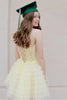 Load image into Gallery viewer, Lemon Yellow Sweetheart A-line Tiered Short Formal Dress