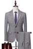 Load image into Gallery viewer, Grey Double Breasted 3 Pieces Men&#39;s Formal Suit