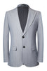 Load image into Gallery viewer, Grey 3 Pieces Peak Lapel Men&#39;s Formal Suits