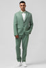 Load image into Gallery viewer, Grey Green Peak Lapel Single Breasted 2 Piece Men&#39;s Formal Suits