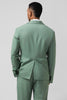 Load image into Gallery viewer, Grey Green Peak Lapel Single Breasted 2 Piece Men&#39;s Formal Suits