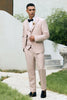 Load image into Gallery viewer, Light Khaki Peak Lapel 3 Piece One Button Men&#39;s Formal Suits