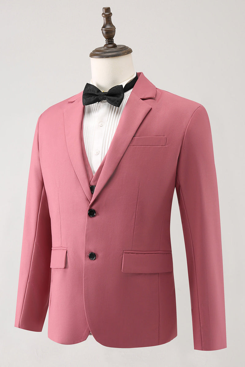 Load image into Gallery viewer, Coral Notched Lapel 3 Piece Single Breasted Men&#39;s Formal Suits