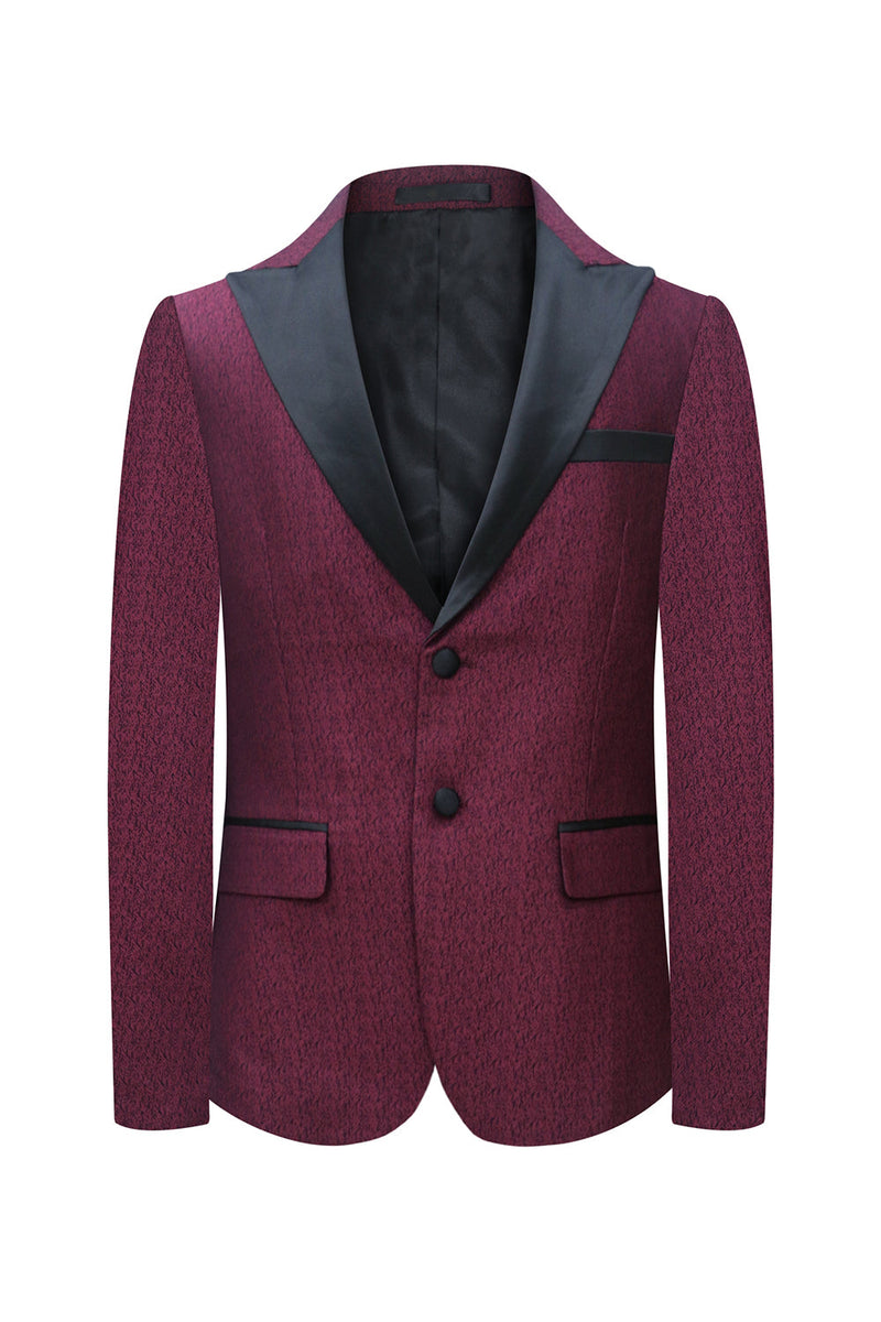 Load image into Gallery viewer, Burgundy Peak Lapel 2 Pieces Men Suits for Formal