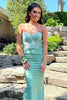 Load image into Gallery viewer, Mint Mermaid Floral Lace Long Formal Dress