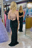 Load image into Gallery viewer, Sparkly Dark Green Spaghetti Straps Long Formal Dress with Slit