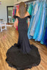 Load image into Gallery viewer, Sparkly Black Corset Beaded Long Formal Dress with Feathers