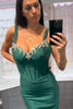 Load image into Gallery viewer, Sparkly Dark Green Corset Beaded Long Formal Dress