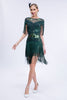 Load image into Gallery viewer, Grey Sequined Short 1920s Flapper Dress with Fringes