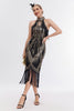 Load image into Gallery viewer, Champagne Halter 1920s Dress with Sequins