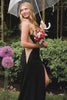 Load image into Gallery viewer, Sparkly Black Strapless Beaded Long Formal Dress