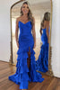 Load image into Gallery viewer, Royal Blue Mermaid Ruffled Long Formal Dress