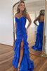 Load image into Gallery viewer, Royal Blue Mermaid Ruffled Long Formal Dress