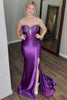 Load image into Gallery viewer, Glitter Dark Green Corset Satin Long Formal Dress with Slit