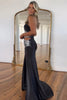 Load image into Gallery viewer, Sparkly Black Beaded Cutout Long Formal Dress with Slit