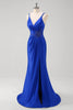 Load image into Gallery viewer, Glitter Royal Blue Mermaid Long Formal Dress with Appliques