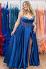 Load image into Gallery viewer, Sparkly Royal Blue Corset Long Formal Dress with Beading