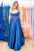 Load image into Gallery viewer, Sparkly Royal Blue Corset Long Formal Dress with Beading