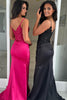 Load image into Gallery viewer, Sparkly Black Corset Appliqued Long Formal Dress with Slit