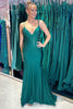 Load image into Gallery viewer, Sparkly Dark Green Beaded Long Formal Dress