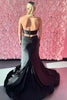 Load image into Gallery viewer, Black Mermaid Halter Cutout Long Formal Dress with Slit