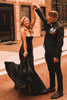 Load image into Gallery viewer, Sparkly Black Mermaid Scoop Long Formal Dress