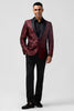 Load image into Gallery viewer, Red 2 Pieces Jacquard Shawl Lapel Men&#39;s Formal Suits