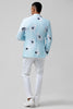 Load image into Gallery viewer, Light Blue Peak Lapel One Button 2 Piece Floral Men&#39;s Prom Tuxedos