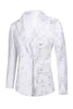 Load image into Gallery viewer, White Floral Jacquard Peak Lapel Men Prom Tuxedo