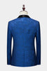 Load image into Gallery viewer, Royal Blue Shawl Lapel Jacquard 2 Pieces Men Formal Suits