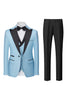 Load image into Gallery viewer, Black 3-Piece One Button Prom Tuxedos