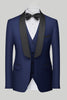 Load image into Gallery viewer, Royal Blue 3 Piece Shawl Lapel Men&#39;s Prom Tuxedo