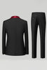 Load image into Gallery viewer, Black 3 Piece Shawl Lapel Men Formal Suits