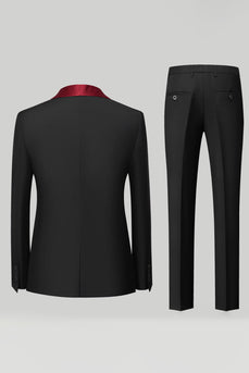 Black 3 Piece Shawl Lapel Men Formal Suits