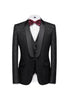 Load image into Gallery viewer, Black 3 Piece Jacquard Shawl Lapel Men&#39;s Prom Tuxedo