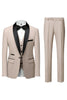 Load image into Gallery viewer, Black Shawl Lapel Three-Pieces Men&#39;s Suits