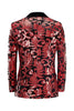 Load image into Gallery viewer, Red Sequins Floral Pattern Men&#39;s 2 Pieces Suits